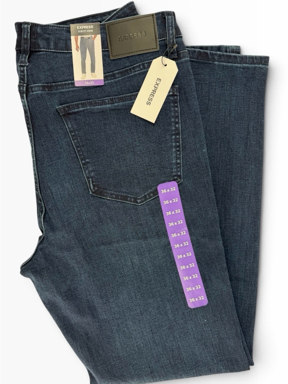 Express Men's Indigo Slim Straight Jeans